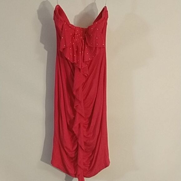 Umgee Red Dress Small NWT – Waterfall Front + Gold Embellishments - Picture 1 of 7
